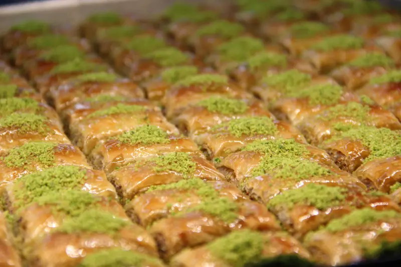 Baklava mit Pistazien aus eigener Herstellung